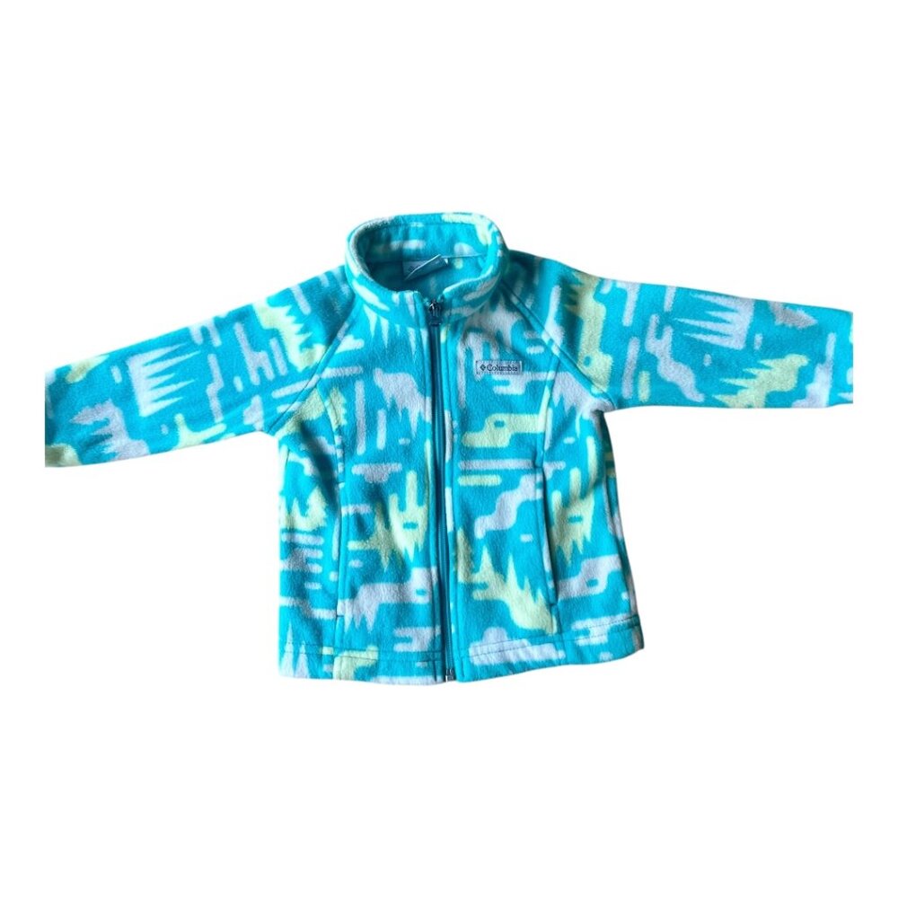 Columbia Kids Fleece Jacket – Teal Abstract Print – Size 2T